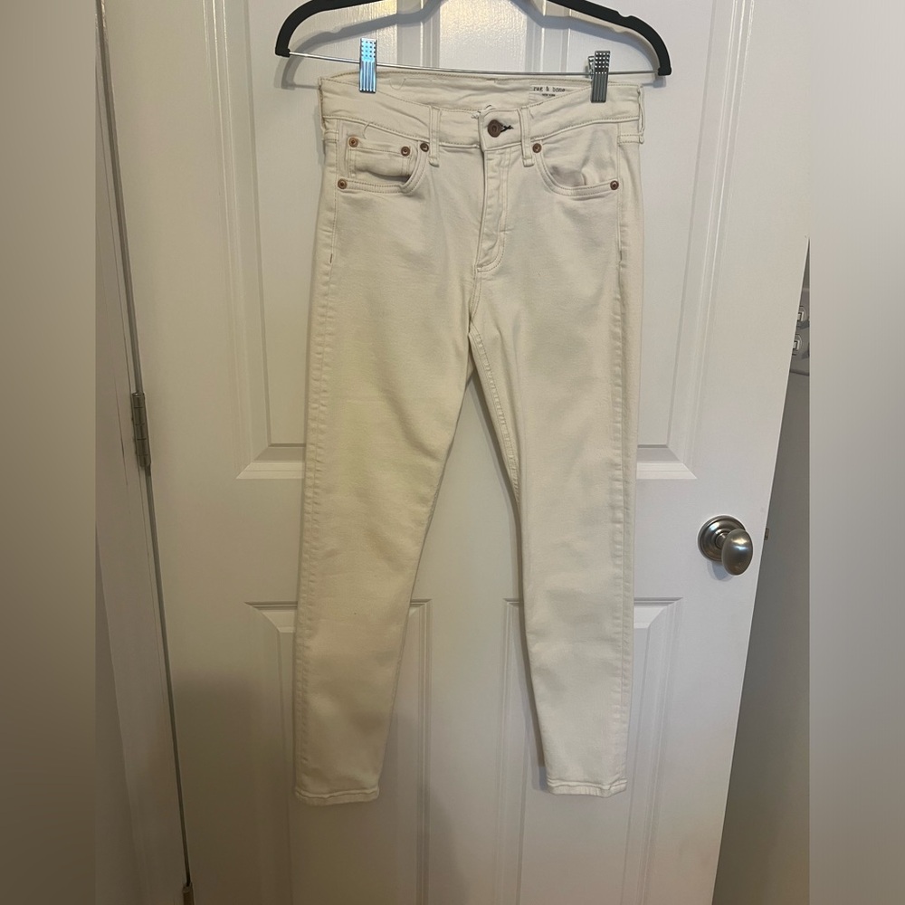 Rag & bone 🦴 Ecru Colored Cate Mid Rise Jeans size 27